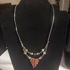 Vintage Silver and Stone Necklace